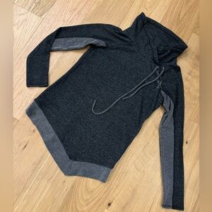 Maurice’s two toned asymmetrical cowl neck pullover